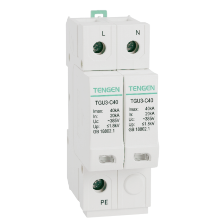 SPD AC 2P Tengen TGU3-C40 20KA40KA 385V 2P