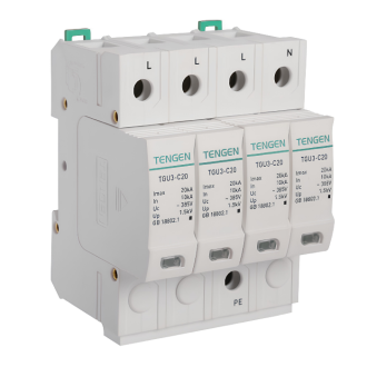 SPD CHỐNG SÉT LAN TRUYỀN AC TENGEN TGU3-C40 20KA/40KA 385V 1P