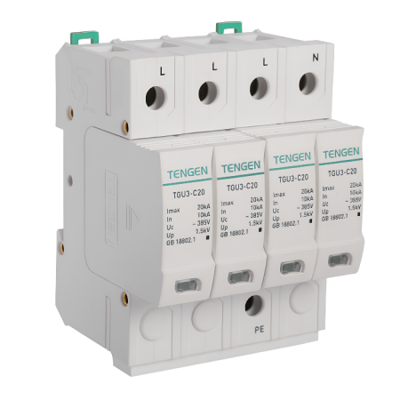 SPD CHỐNG SÉT LAN TRUYỀN AC TENGEN TGU3-C40 20KA/40KA 385V 1P